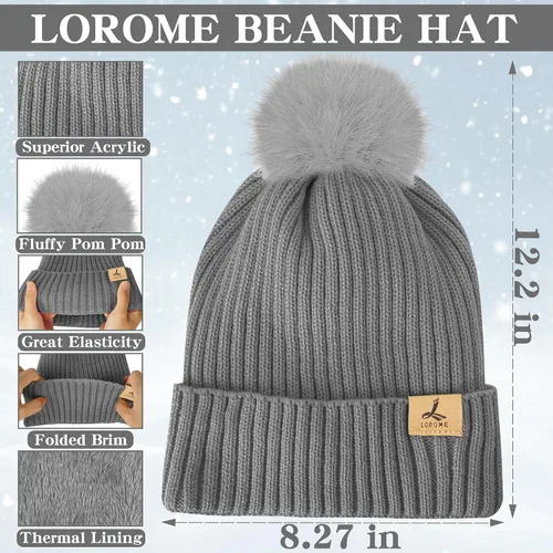 Miniatura 3 de Conjunto de guantes para pantalla táctil y gorro para exteriores