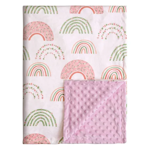 Miniatura 13 de Soarwg Kids Manta de Bebé Unisex para Recién Nacido, Mantas de Arcoíris Súper Suaves y Cómodas, para Cama de Guardería de Bebé y Niño Pequeño, Manta