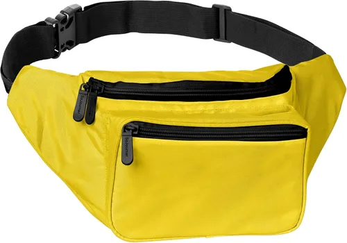 Riñonera para hombres y mujeres Riñonera Riñonera ligera para viajes, deportes, senderismo, Amarillo, talla única