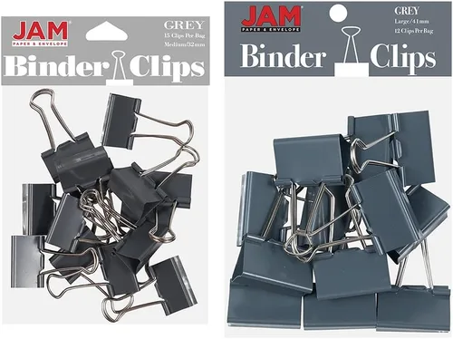Miniatura 44 de Broches aprietapapeles JAM Paper®, Blanco