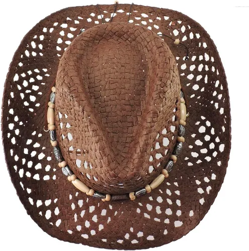 Miniatura 5 de Sombrero de vaquero de paja para hombres y mujeres, sombrero de sol Sombreros Vagueros Classic Western Accents Sombreros