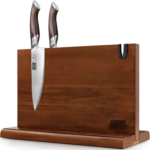 HOSHANHO Bloque magnético para cuchillos de 14 x 10 pulgadas, soporte magnético de doble cara para encimera de cocina, soporte magnético de