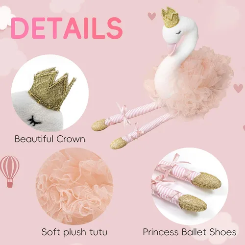 Miniatura 4 de Juguetes de Peluche Animales de Peluche Cisne de Ballet para Niñas de 12 Pulgadas de Altura, Animales de Peluche para Niños