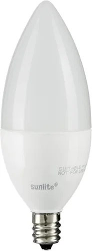 Miniatura 9 de Sunlite Bombilla LED B11 con punta de torpedo esmerilada, 4.5 vatios (equivalente a 40 W) 300 lúmenes, base de candelabro E12, regulable, 5000K luz
