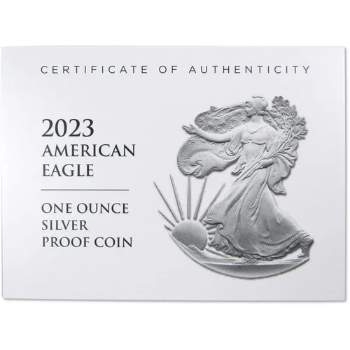 Miniatura 6 de 2023 W American Silver Eagle Bullion Proof $1 Moneda OGP COA SKU: OPC99