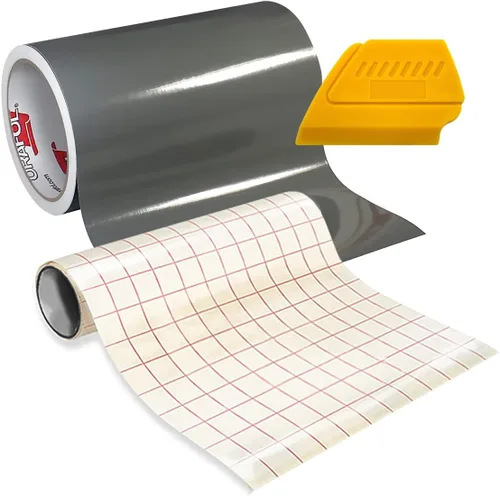 Miniatura 12 de ORACAL 651 Vinilo adhesivo de alto brillo para manualidades, rollo de 15 x 1 pie con rollo de papel de transferencia de 12 x 24 pulgadas y escobilla