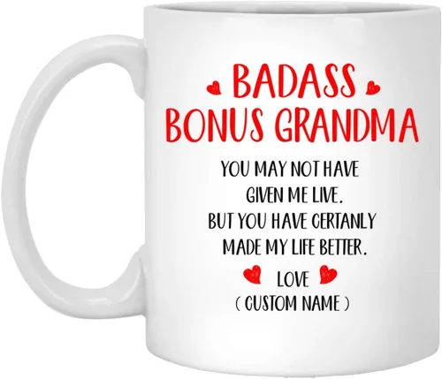 Regalo personalizado para el día de la madre para la abuela adicional, taza de café personalizada para mamá madrastra, taza para mamá recién nacida,