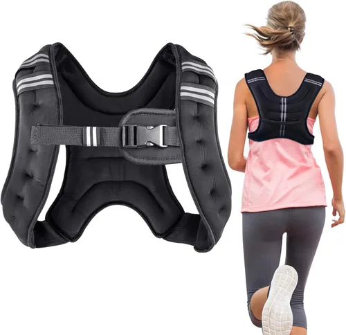 Henkelion - Chaleco con peso para hombres, mujeres y niños, pesos incluidos, chalecos de peso corporal ajustables para correr, entrenamiento,