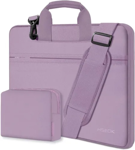 Miniatura 9 de Hseok Bolsa de hombro delgada para laptop de 13-14 pulgadas Bolso de mano con funda pequeña compatible con MacBook Pro de 14 pulgadas M4/M3/M2/M1