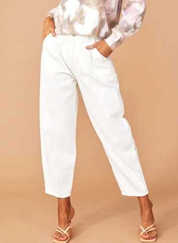 Miniatura 4 de EVALESS Pantalones de mezclilla holgados de cintura alta para mujer, casuales, holgados, recortados, pantalones de mezclilla Y2K