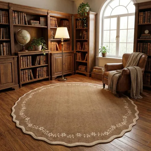 Miniatura 69 de GarveeHome Alfombra de entrada festoneada, 2 x 3, color azul sólido, lavable, alfombra floral para entrada interior, alfombra floral antideslizante