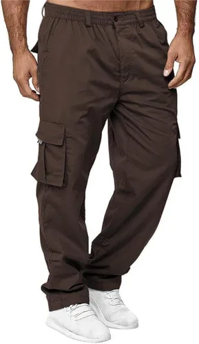 Pantalones cargo para hombre con bolsillos, pantalones deportivos de algodón para senderismo, casuales, atléticos, deportivos, para exteriores,