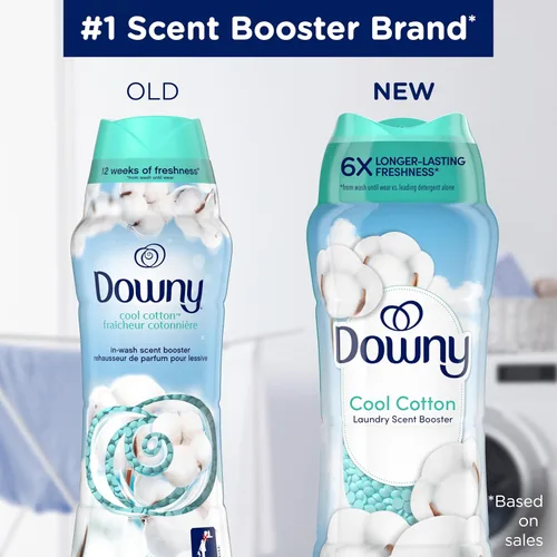 Miniatura 2 de Downy - Perlas potenciadoras de aroma de lavandería en la lavadora, aroma Cool Cotton, 24 oz, perlas de aroma para la ropa, frescura duradera