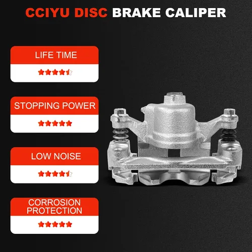 Miniatura 5 de cciyu Conjunto de pinza de freno trasera izquierda 18B4644A con soporte para Buick Rendezvous, para Chevy Venture, para Oldsmobile Silhouette