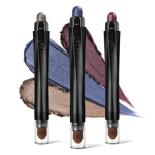 Miniatura 26 de 10 barras de sombra de ojos, brillo y neutro, color rosa champán, metálico, lápiz de sombra de ojos color crema con resistente a las manchas y al