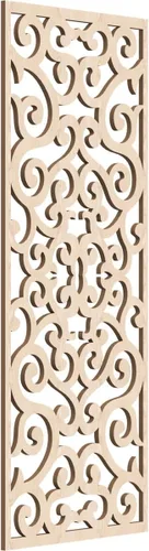 Miniatura 12 de Eveline - Paneles decorativos de pared de madera con calado, 13 3/8 pulgadas de ancho x 34 3/8 pulgadas de alto x 3/8 de alto, roble rojo rojo