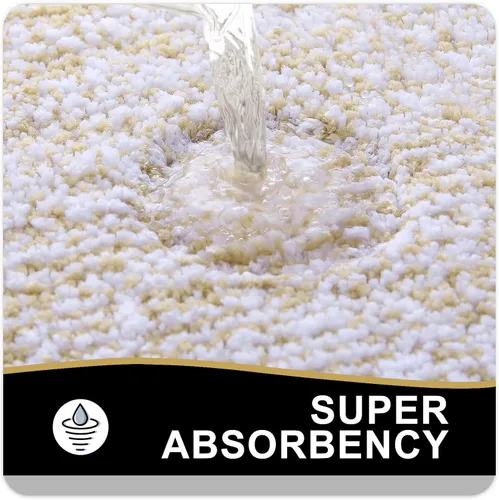 Miniatura 3 de OLANLY Juego de alfombras de baño de 3 piezas, alfombras de baño de microfibra suave y absorbente y alfombra de inodoro de contorno en forma de U