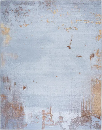 Miniatura 3 de SAFAVIEH Alfombra lavable Tacoma Collection - 8 x 10 pies, gris y al óxido, antideslizante y fácil de limpiar, ideal para sala de estar, dormitorio