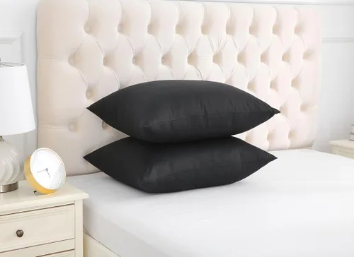 Miniatura 3 de Fundas de almohada estándar, fundas de almohada 100% algodón egipcio con cremallera oculta, 500 hilos, fundas de almohada con cremallera, juego de 2