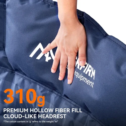 Miniatura 5 de Huskfirm Silla de campamento doble acolchada con respaldo alto para 2 personas, silla de campamento de gran tamaño, soporte de sofá biplaza de Azul
