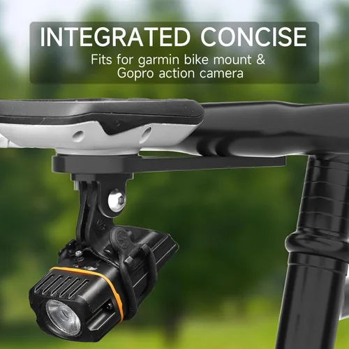 Miniatura 5 de Soporte para computadora de ciclismo de aleación de aluminio delantero para Garmin Road Bike Manillares integrados, compatible con Garmin
