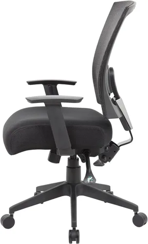 Miniatura 3 de Mesh Back Task Chair Black Ergonomic 3 Paddle Control System Adjustable Office Seating Breathable Lumbar Support Swivel Desk Chair with Pneumatic