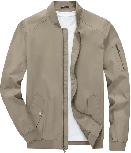 Miniatura 12 de TBMPOY Men's Bomber Jacket Lightweight Spring Windbreaker Light Casual Stylish Fashion Fall Zip up Coats With Pockets