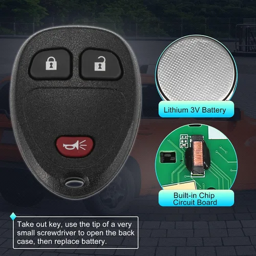 Miniatura 4 de X AUTOHAUX 2 unids 315MHz KOBGT04A reemplazo de entrada sin llave remoto llavero coche para Chevy HHR 06-11 Uplander 06-08 para Buick Terraza