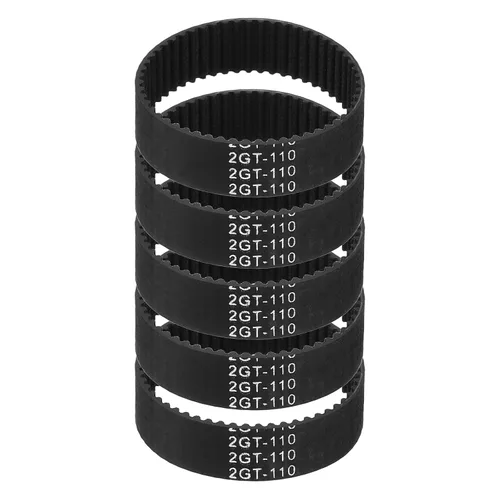 Miniatura 35 de MECCANIXITY 3.780 in GT-2 correa dentada, 5pcs 0.354 in ancho 0.079 in paso impresión 3D GT-2 correa dentada caucho de bucle cerrado, negro