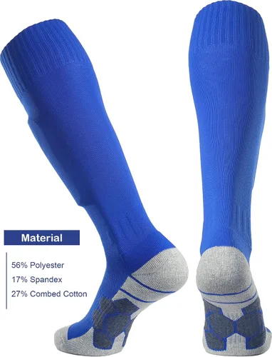 Miniatura 2 de APTESOL - Calcetas de fútbol hasta la rodilla (paquetes de 135) Calcetas acojinadas para niños, jóvenes, adultos, para equipos deportivos OTC