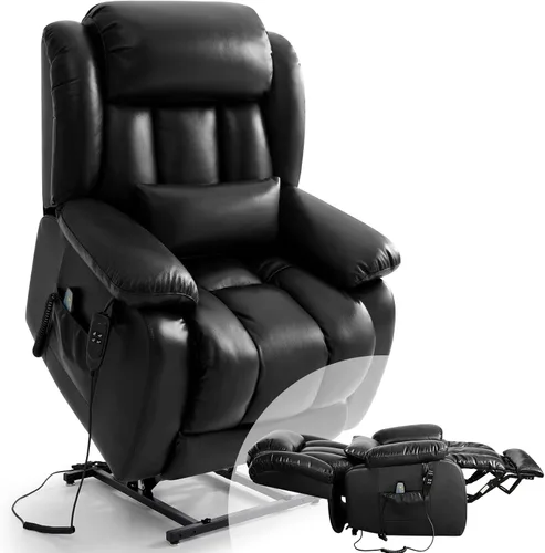 Miniatura 10 de Infinite Position Lay - Silla reclinable plana para adultos, silla elevadora eléctrica de doble motor para personas mayores con masaje