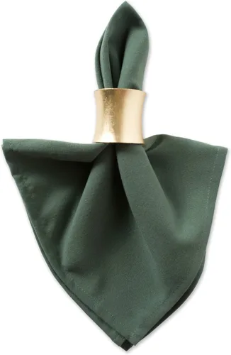 Miniatura 4 de DII Colección de sobremesa 100% poliéster hilado, servilletas, 18x18 pulgadas, verde oscuro, 6 piezas