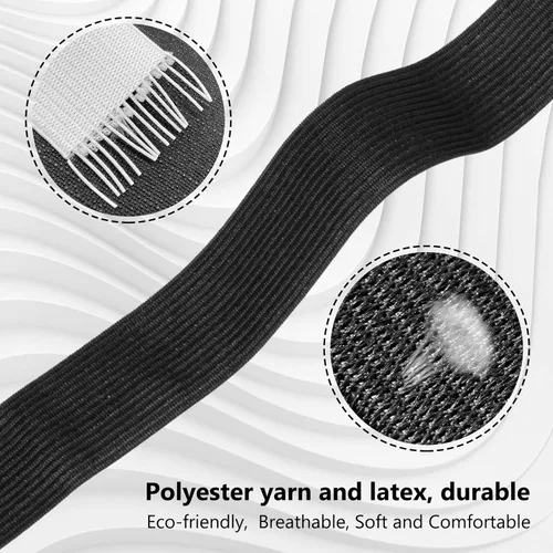 Miniatura 2 de Banda elástica para coser, 1.5 pulgadas elástica para coser correas elásticas de peluca, banda de borde, banda de punto, banda de costura