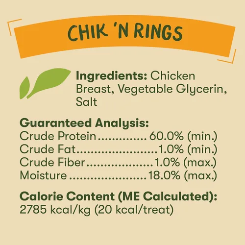 Miniatura 8 de Pet 'n Shape Chik 'n Rings - Golosinas de carne seca para perros, 8 onzas