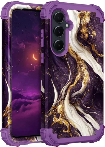 Miniatura 54 de Hocase Funda para Galaxy A37 5G, protección resistente a prueba de golpes, parachoques de goma de silicona suave+funda protectora híbrida