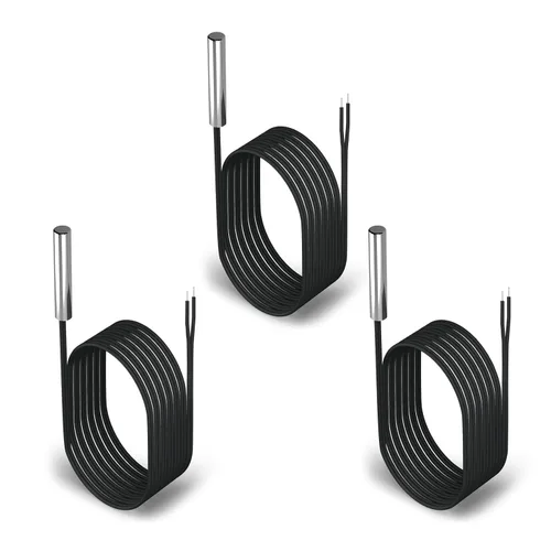 Miniatura 10 de DROK 10K Sonda de Sensor de Temperatura 5 piezas, 1 Metro Sonda de Temperatura NTC de Acero Inoxidable Impermeable para Varios Dispensadores