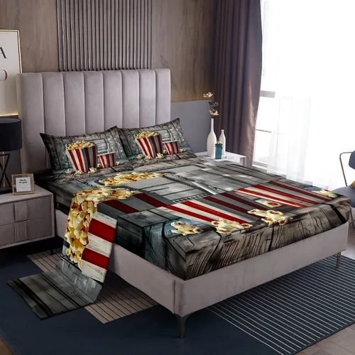 Miniatura 33 de Homewish Juego de sábanas de música de piano, tamaño Queen, juego de ropa de cama de notas musicales de 4 piezas para decoración de habitación