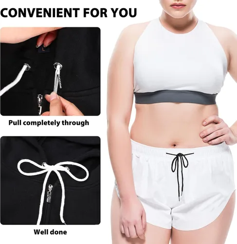 Miniatura 5 de Roowest 30 cordones de repuesto con cordón de 66 pulgadas XL con cordón para ropa de repuesto con 2 piezas flexibles fáciles de enhebrar