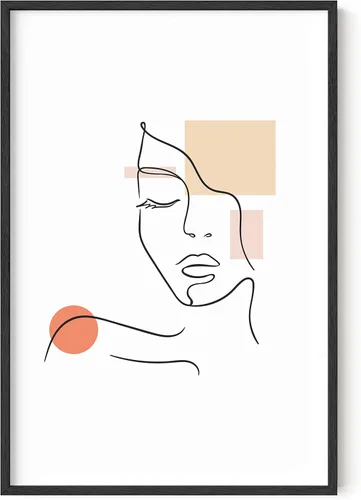 Miniatura 22 de HAUS AND HUES Impresión artística minimalista de mujer, póster de figura femenina, arte abstracto de pared neutro, arte de pared de dibujo lineal