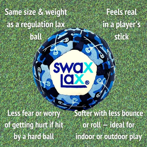 Miniatura 3 de Swax Lax Pelota de entrenamiento para Lacrosse - Práctica para interiores y exteriores con menos rebotes y menos pique