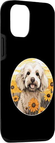 Miniatura 3 de iPhone 15 Cute Cockapoo in Spring Flower Garden Colorful Puppy Dog Case