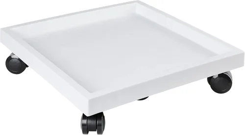 Miniatura 17 de Plato cuadrado de 15.3 pulgadas con ruedas, soporte de maceta con ruedas resistente para plantas en maceta, bandeja de base de rodillo con ruedas