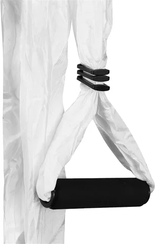 Miniatura 4 de Hamaca aérea de yoga 250x150cm/98.43x59in columpio de tela de paracaídas para fitness de inversión Blanco