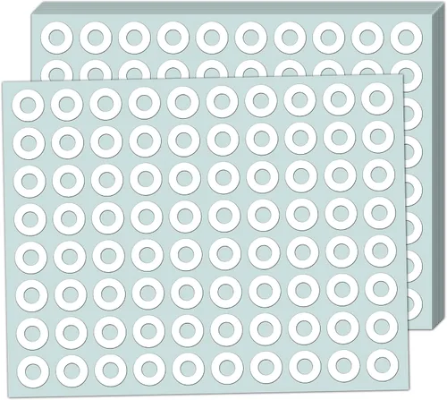 Miniatura 8 de Paquete de 4000 calcomanías de refuerzo de agujeros de papel - 0.25 pulgadas, color blanco