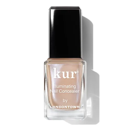 LONDONTOWN Corrector de uñas iluminador: esmalte de uñas brillante transparente y fortalecedor para uñas amarillentas, dañadas o decoloradas,