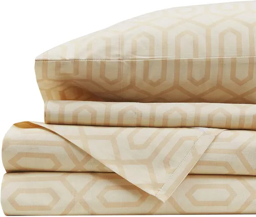 Miniatura 16 de Comfort Spaces Sábanas 100% algodón tamaño individual, transpirables, naturalmente frescas, sábanas de algodón suave con bolsillo elástico de 14