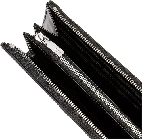 Miniatura 4 de Lacoste Cartera Chantaco con cremallera delgada para mujer Negro