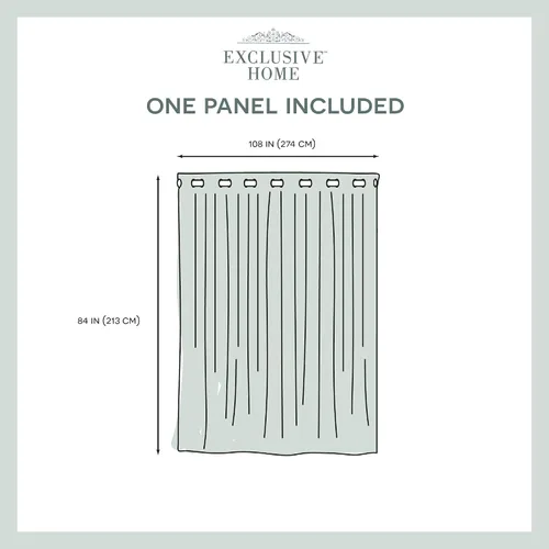 Miniatura 6 de EXCLUSIVE HOME - Panel de cortina individual con ojales en la parte superior de Forest Hill, tejido para oscurecer la habitación, 108 x 84 pulgadas