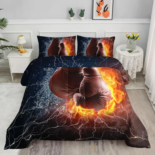 Miniatura 29 de Juego de edredón para niños Axolotl, tamaño individual, juego de ropa de cama con diseño de autos de carreras para niños, niñas, adolescentes