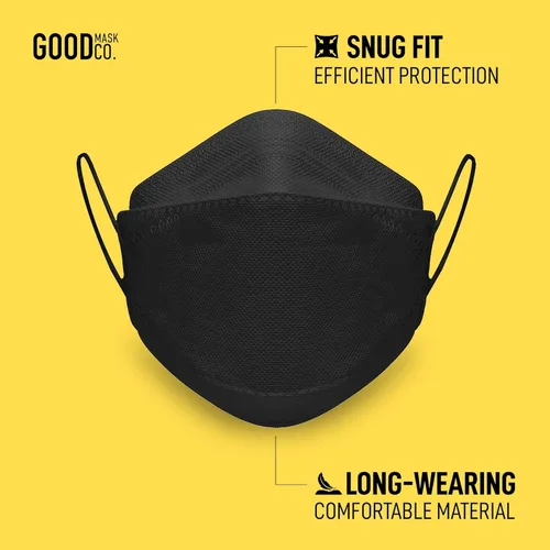 Miniatura 2 de Good Mask Co. Good Comfort KN95 - Mascarilla facial KN95 desechable, plegable, eficiencia de filtro del 95 %, máscaras faciales cómodas, máscaras